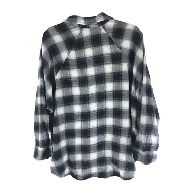 売れ筋商品|||ホワイトマーク シャツ トップス レディース Women's Flannel Plaid Shirt Gray, Black So Womens Flannel Shirt Button Down Hi Lo Hem Pocket Plaid