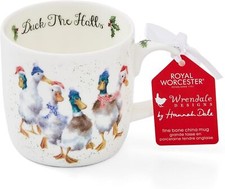 Royal Worcester Wrendale Designs 14 oz Mug - Duck The Halls