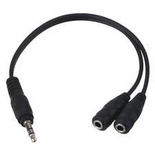 3.5 mm Speaker and Headphone Splitter Cable Stereo Male to Double Female Adapter