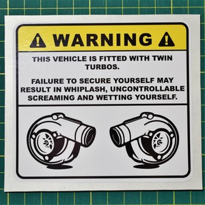 Jdm Funny Twin Turbo Sticker Car Sticker Toolbox Sticker Ebay