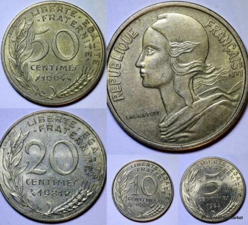 Pièces de monnaie françaises en bronze qualité TB