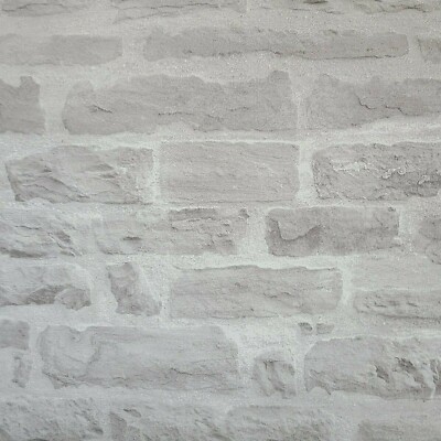 Wallpaper textured matt gray modern faux concrete stone brick wallcoverings roll