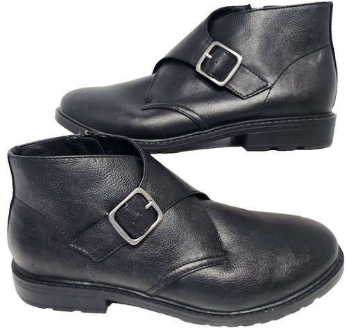 Frye Pippa Leather Ankle Boots Back Zip Black Womens Size 8B  display picture 2