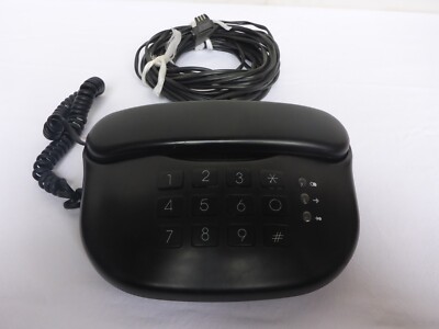 Old Telephone with Buttons Black Plastic BZT A104 461C GTH-338