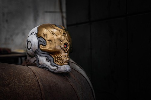 Maykr Slayer Helmet, Wearable Replica, Doom Eternal Maykr Skin, Cosplay Prop - Picture 6 of 11
