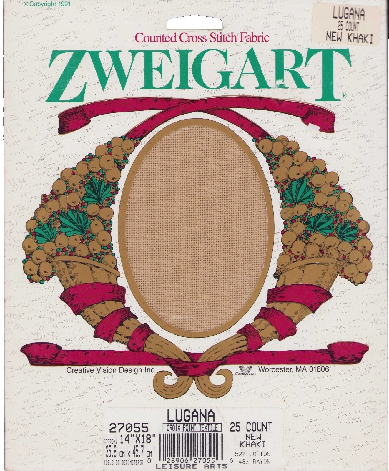 Tela Aida Zweigart Lugana Cross Stitch telas de punto de cruz