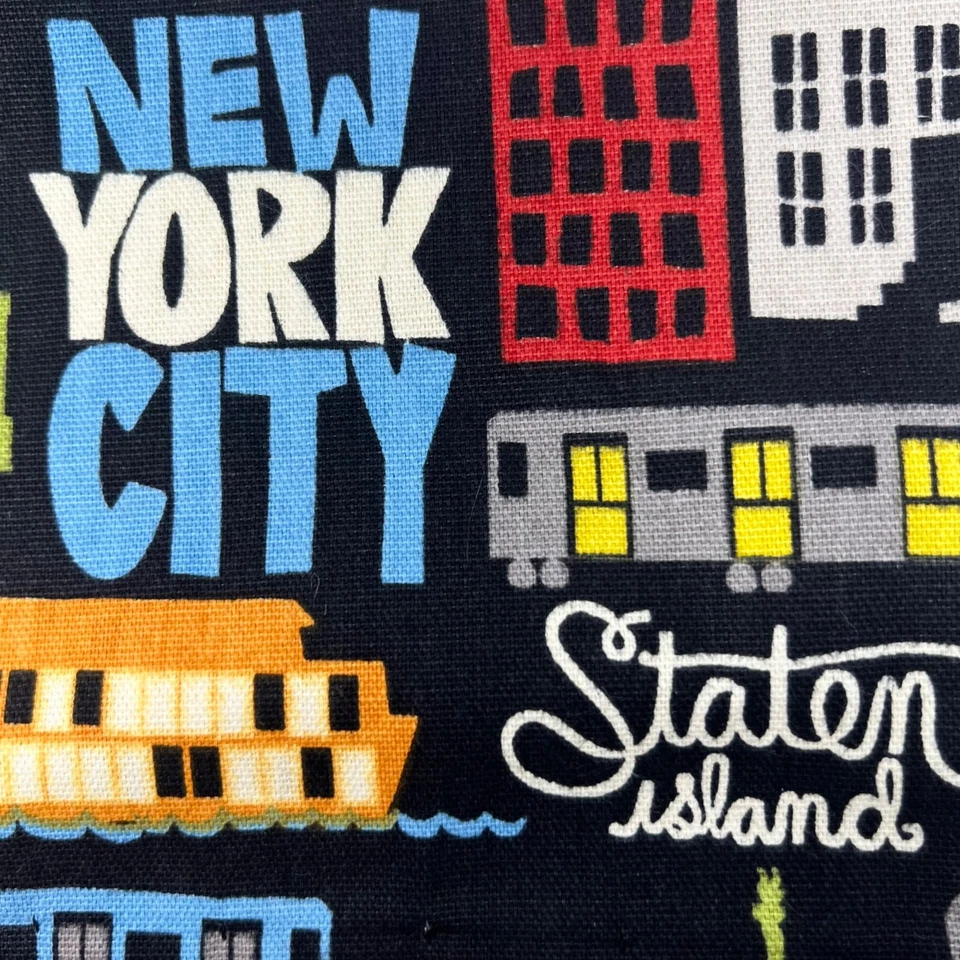 Cortinas de tela de la ciudad de Nueva York para litera café o tela patio estampado Kaufmann Foto 3 de 4