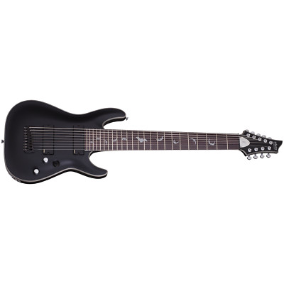 Schecter 1193 Damien Platinum-9 9-String Guitar, Rosewood Fretboard, Satin Black