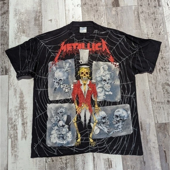 Metallica Vintage 1992 Pushead All Over Print T-Shirt