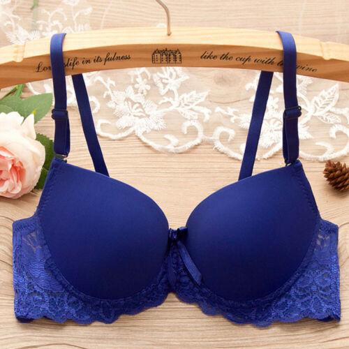 Women sexy Lace Push Up Bra Underwire Padded Lingerie Underwear 30-36 AA A B Cup - Picture 2 of 35
