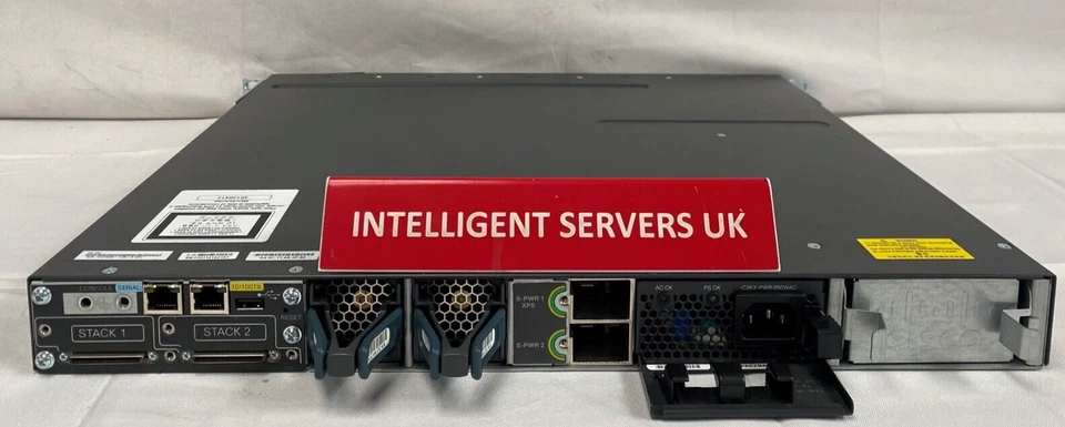 Cisco Catalyst WS-C3750X-12S-S Stackable 12 GE SFP Ethernet ports IP Base Switch - Image 2 of 2