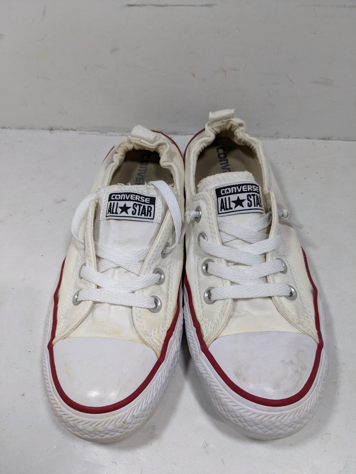 Converse All Star Slip-On Elastic Heel Sneakers Women Size 9 White-image