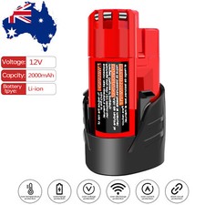 12V Battery for Milwaukee M12 BPS,M12 CHZ,M12 BPD M12 PCG/310C,M12 IC AV3