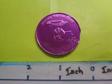 SHRINE CLUB JERUSALEM TEMPLE MARDI GRAS ERROR CLIPPED ALUMINUM TOKEN COIN T-AS