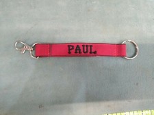 Personalized Lanyard Key Chain Ring Clasp Embroidered name specific