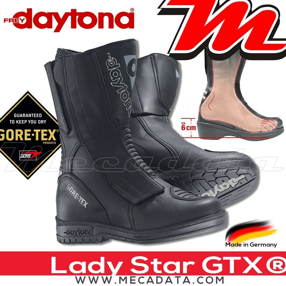 DAYTONA FREY Women's Motorcycle Boots with 6 cm Heels GORE-TEX Daytona Lady Star GTX®