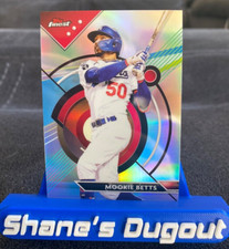 2023 Topps Finest Mookie Betts REFRACTOR and Base Card #62 - Los Angeles Dodgers