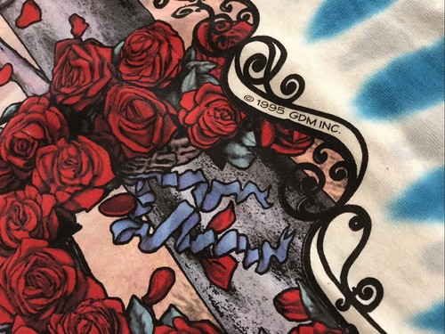 VTG NEW Medium T-Shirt 1995 Bertha GRATEFUL DEAD Tye Dye BLUE P. MAGUIRE 30yrs - Picture 7 of 14