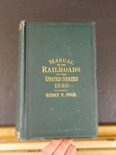 Poor's Manual of Railroads 1880   History rolling stock more