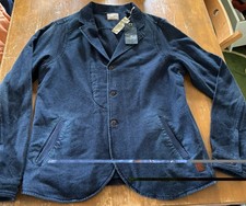 Scotch  Soda Jacket Men XL Indigo Dyed Blue 2 Toned Button Up NWT NEW