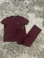 FIGS Women's Technical Collection 2-Piece Scrub Set Size XL Burgundy