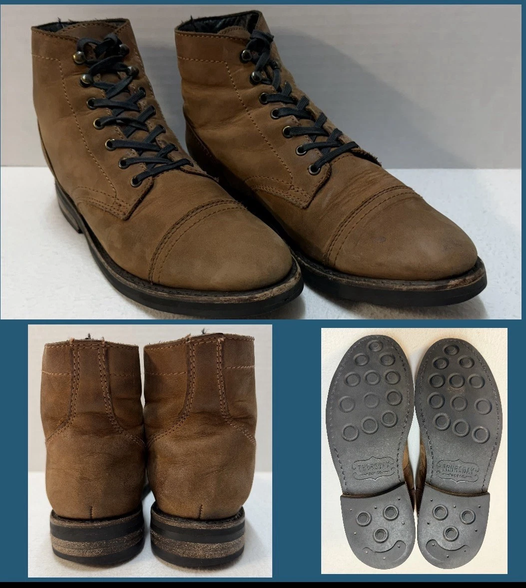 Thursday Everyday Captain Mens Sz 6.5M Lace Up Boots Adobe Brown Goodyear Welt