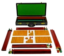 Vintage Art Deco Bakelite Mahjong Mah Jongg Set - 152 Tiles - 5 Trays