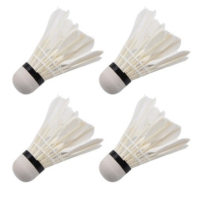 4 Stück LED Federball Badminton Bälle Set Glow Birdies Beleuchtung Gänsefeder