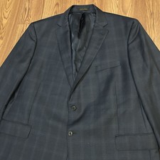 Jos. A. Bank Reserve Tailored Fit Gray Plaid Reda 1865 Sz. 52R Blazer Windowpane