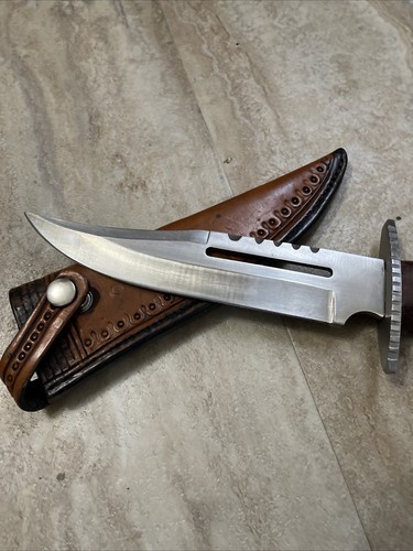 Steel Hunting Knife Handmade Sheath - Picture 4 of 10