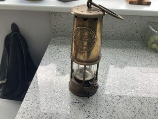 Brass Eccles Protector lamp & lighting co Type 6 colliery mining Miners Lamp