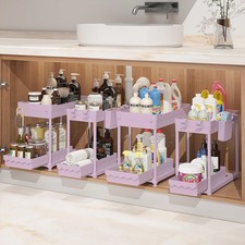 Under Sink Organizer, Bathroom Organizers and Storage, 2 Tier Multi-Use Pull ...