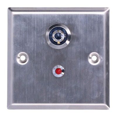 12VDC Exit Key Switch Lock On/Off Emergency Door Release 86x86mm With Red LE SET