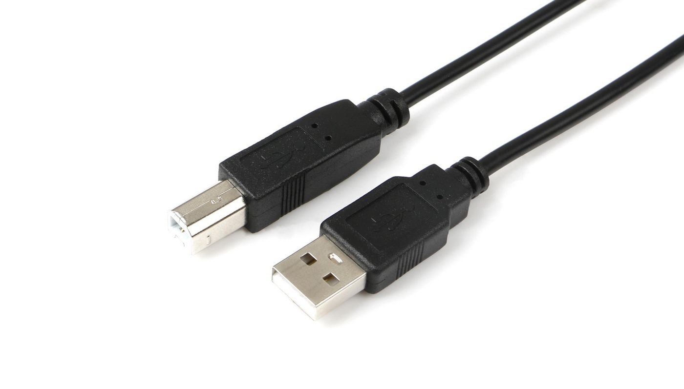 MicroConnect USBAB2B USB2.0 A-B 1.8m M-M. BLACK