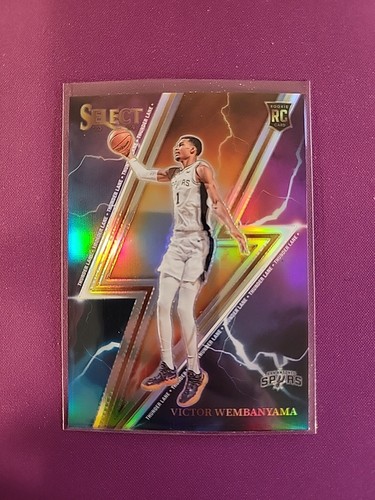 2023-24 Select SP Thunder Lane Silver Holo Prizm VICTOR WEMBANYAMA #5 RC Spurs - Imagen 1 de 2