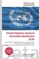 Lambert M. Surhone (U. A.) | United Nations General Assembly Resolution 3236