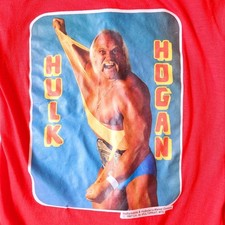 Vtg 1987 Hulk Hogan TEAR AWAY Entrance Shirt Multiprint Marvel WWF Wrestling