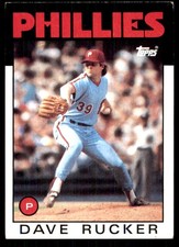 Dave Rucker 1986 Topps #39 Phillies MLB READ FREE SHIPPING AutographDen