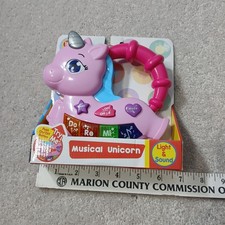 NWT Musical Baby Purple Unicorn Toy With Music  LED Lights Interactive