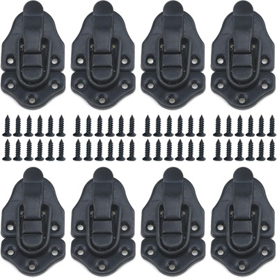 Geesatis 8 Pcs Metal Box Hasp Lock Toggle Latch Catch Decorative Hasp Boxlatch H