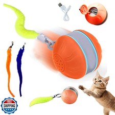 Interactive Cat Toys for Indoor Cats with 3 Mouse Tails,Electric Cat Ball Toy