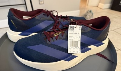 Size 14- Men s Adidas ADIZERO EVO SL Collegiate Navy White (KI6888) Authentic