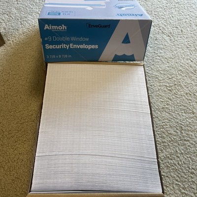 500#9 Double Window SELF Seal Security Envelopes - for Invoices, Statements 