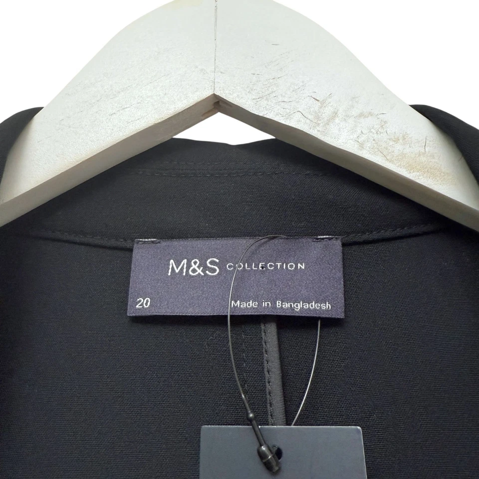 M&S Collection 黑色西装外套 16 码男友夹克开襟全新带标签 Marks Spence — 第 4/4 张图片