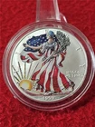 1999-P BU American Silver Eagle ASE Dollar   COLORIZED ON OBV          #MF-T2347
