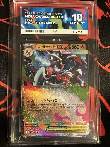 Pokémon TCG Black Star Promo Mega Charizard X EX 029 Holo Ace 10 English