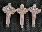 Fenton Iridescent Pink Epergne Horns 3
