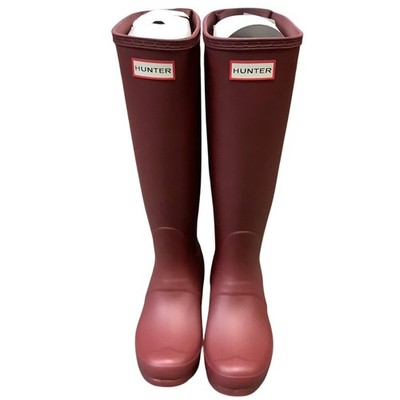 HUNTER Women's Red Original Back Adjustable Matte Rain Boots