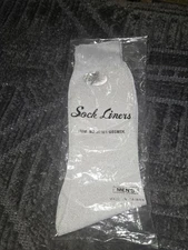 Vtg New Men’s Jobar Intl Silver Metallic Thin Nylon Sock Liners