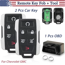 2 Replacement Remote Key Fob 6 Button +Tool Kit For Chevrolet Suburban 2015-2020